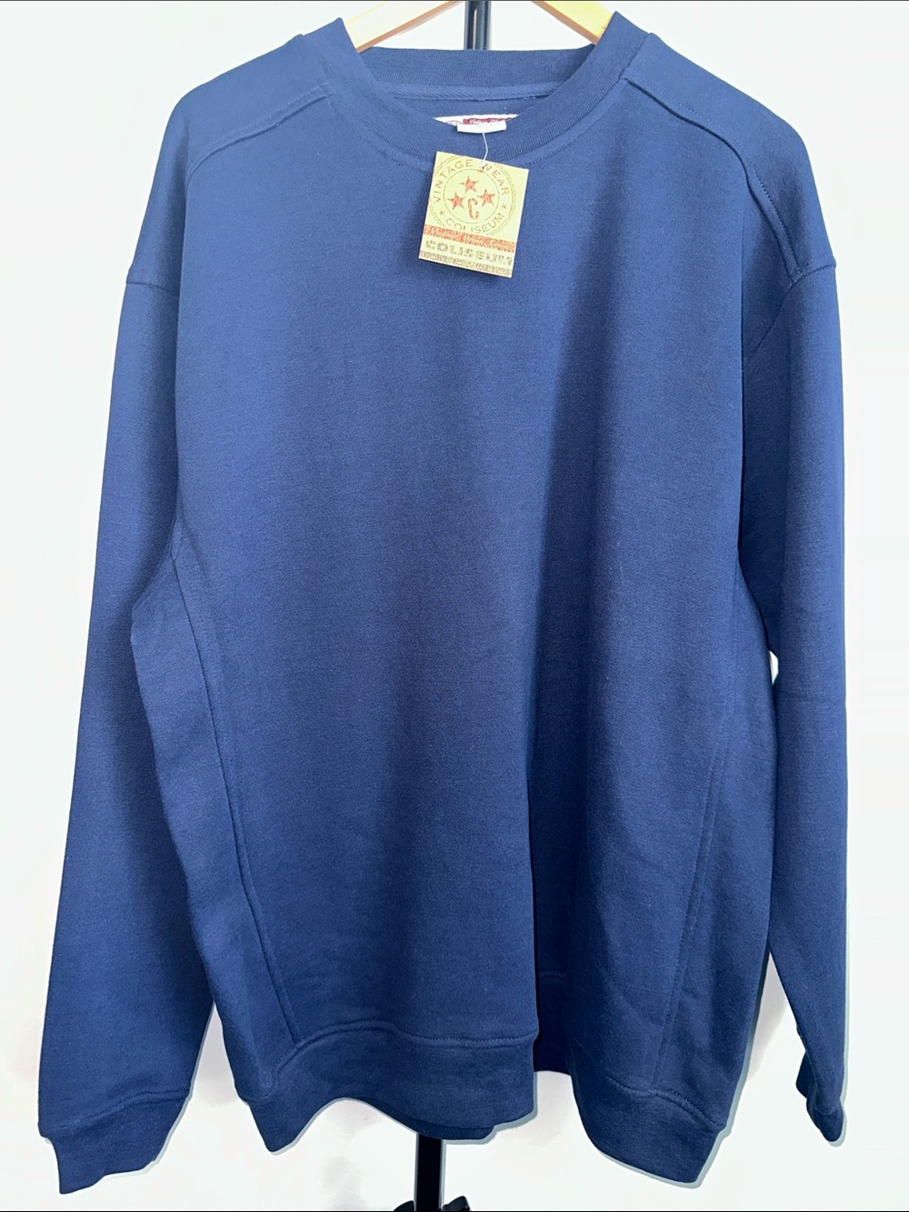 NWT PLUGG Men's Coliseum Navy Crewneck Sweatshirt in Large